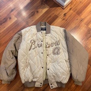 Atlanta Braves Majestic Cooperstown Collection Lined Jacket Coat Mens 2XL